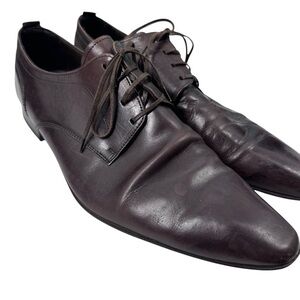 Aquatalio Oxford Derby in oxblood color.  Size 45. Pointed toe
